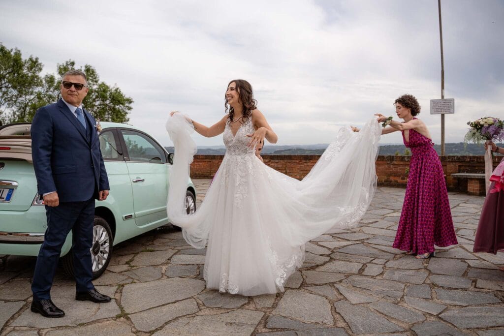 Matrimonio religioso con ricevimento festeggiato presso torre di batibo ad asti in piemonte 034